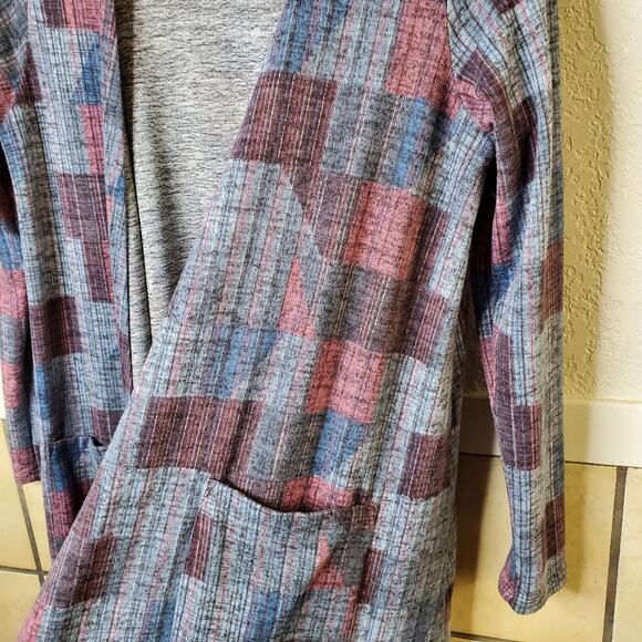 Lularoe Sarah duster cardigan Colorful Geometric Size Small - Picture 4 of 8